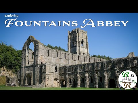 Exploring Fountains Abbey - stunning and beautiful medieval ruin near Ripon in Yorkshire