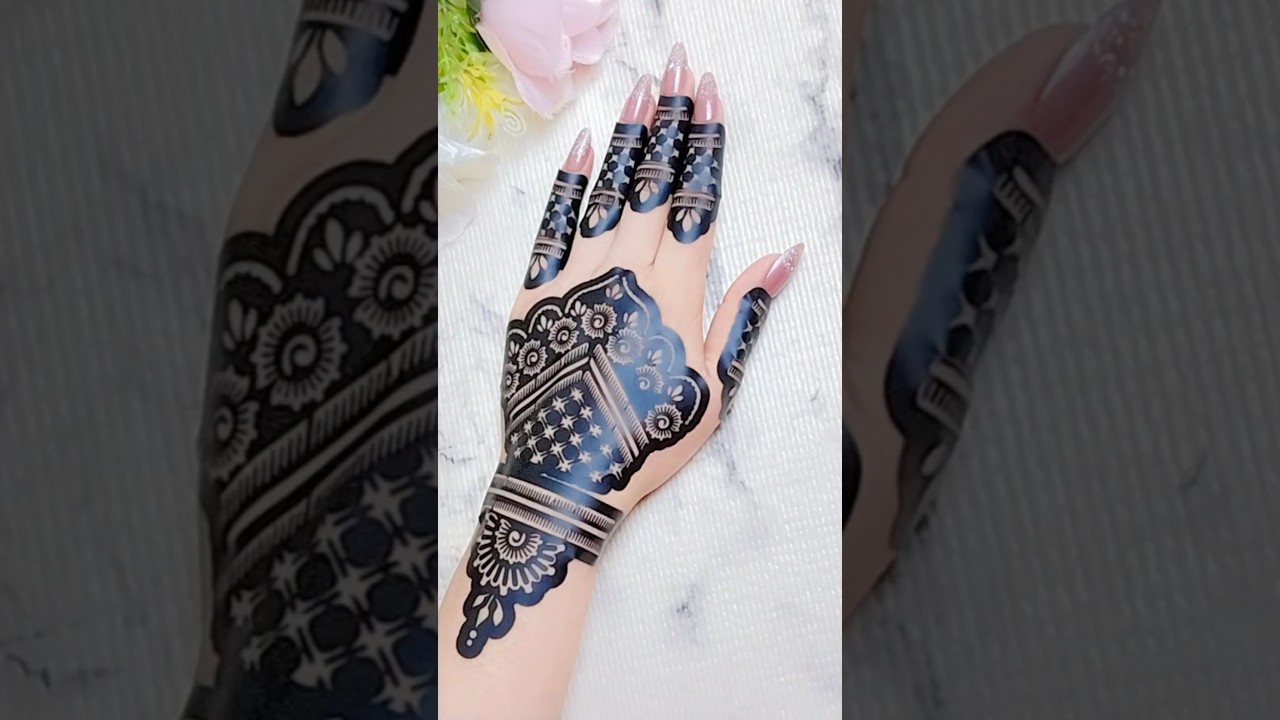 beautiful sticker mehndi design #shorts