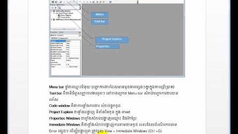 #25 Microsoft Excel  VBE Component   Khmer Teaching