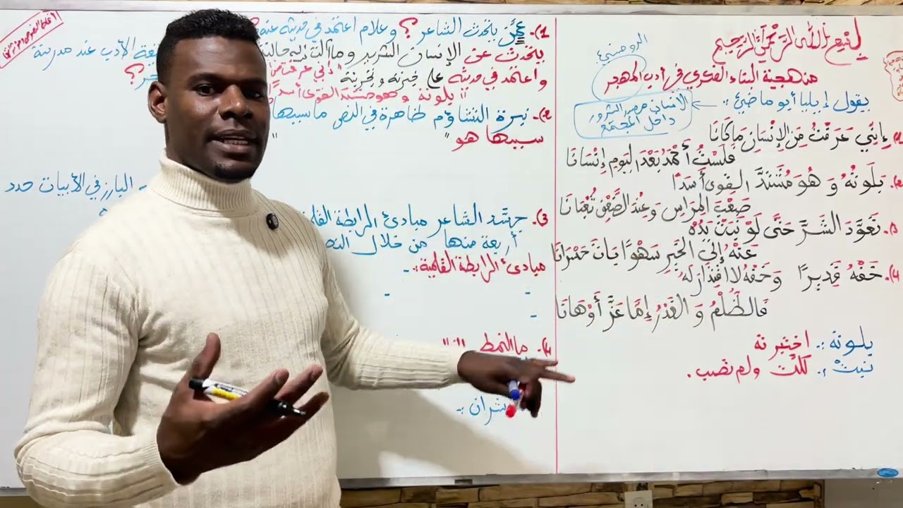 منهجية الإجابة | المهجر | حل نموذج مقتطف شعري من بكاوريا| باك2026| جميع الشعب | حتى الدقيقة 90