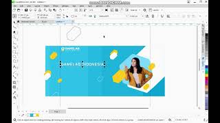 9. Menambahkan Teks judul pada CorelDraw