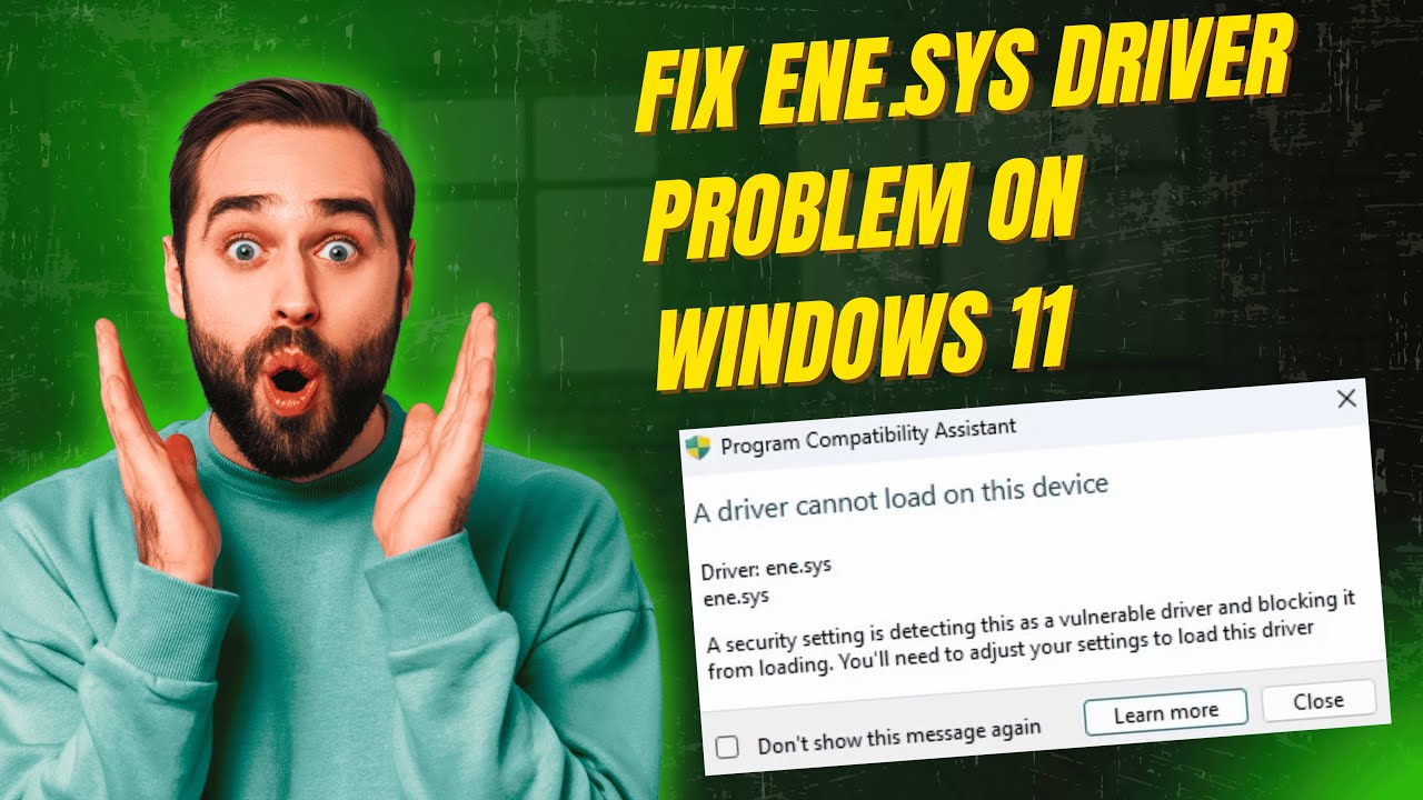 Another Driver Problem Fix ene.sys Driver Problem on Windows 11 | Quick & Easy Solution - YouTube