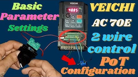 Veichi vfd 2 wire control system wiring and programming in hindi