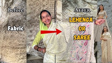 Lehenga ya Saree? Naya Cosmos Silk | Heavy Designer Work | Sasta Fabric