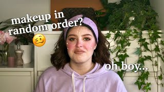 random numbers pick my makeup routine | makeup challenge