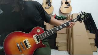 Gitar elektrik GIBSON LES PAUL CUSTOM China warna Cherry Sunbrust rock metal jazz punk dangdut