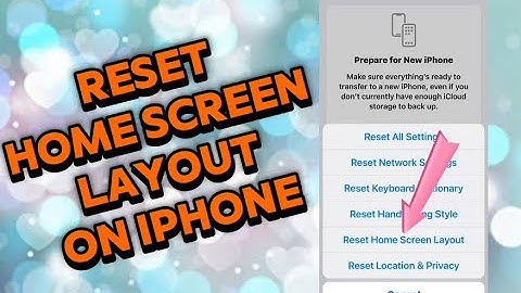How To Reset Home Screen Layout On iPhone