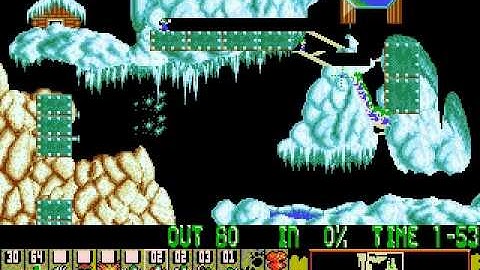 DOS Oh No! More Lemmings Havoc 19 Looks a Bit Nippy Out There