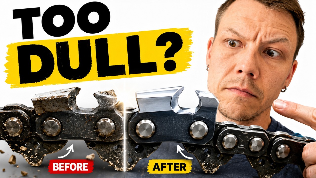 Sharpen a Chainsaw Like a Pro (With Just a File) | Quick & Easy ...