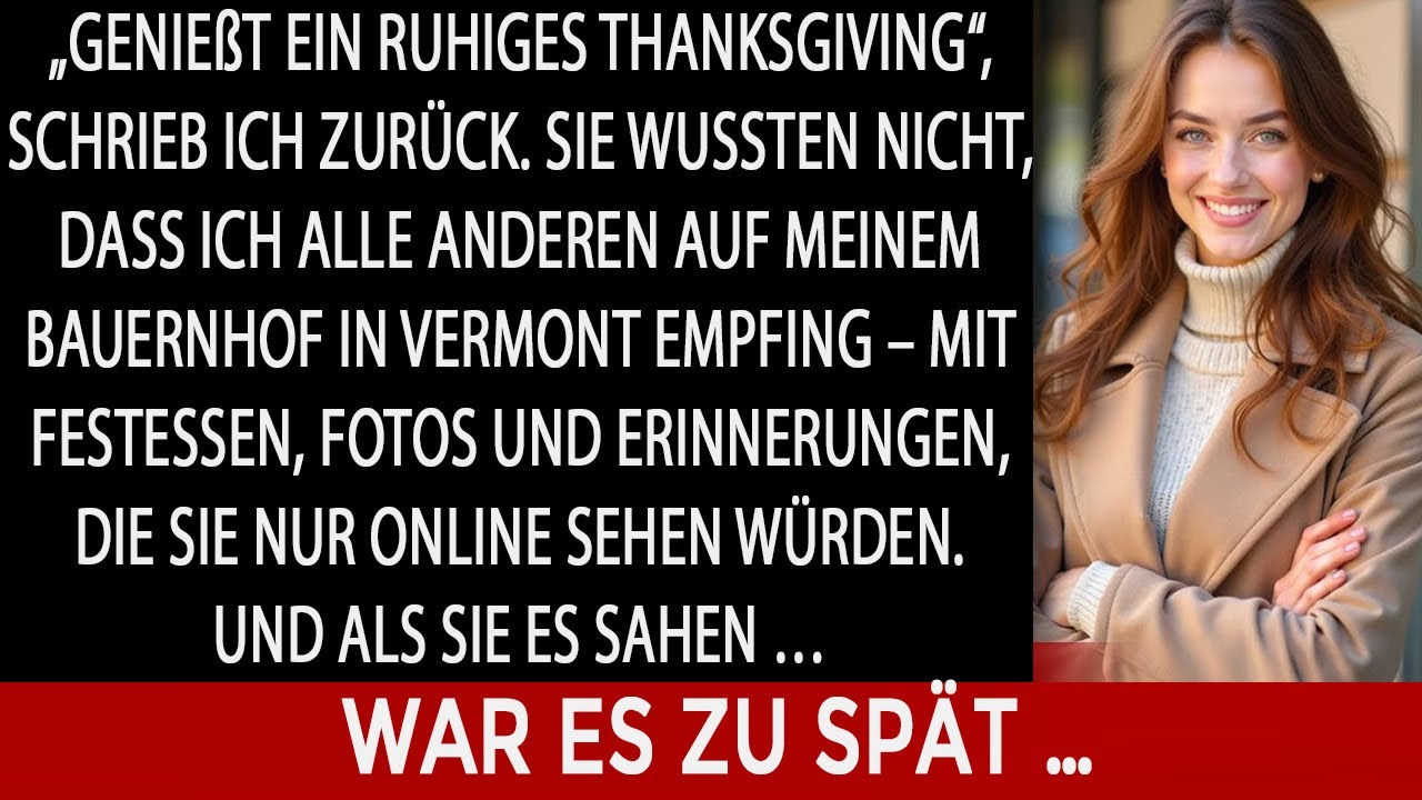 Eltern sagten: „Lass Thanksgiving aus“ – wenige Tage später kam ihre bittere, schnelle Reue.
