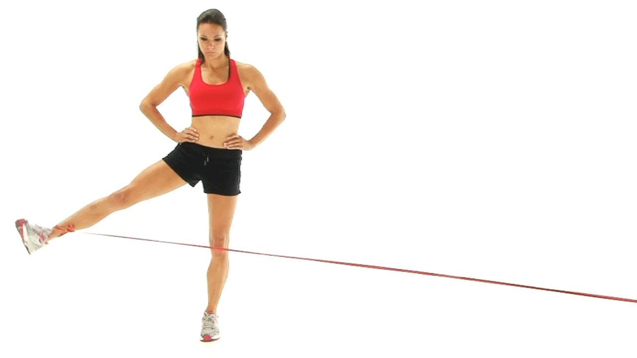 Anchored Leg Abduction With Loop Resistance Bands