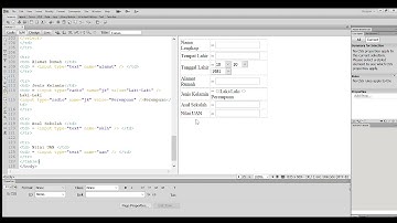 (TUTORIAL) Membuat Form menggunakan Dreamweaver(PHP)