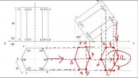 Hexagonal Prism | Projection of solids | Easy Method | Engineering Graphics | EG | Tamil