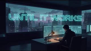 UNTIL IT WORKS — Dark Futuristic Lo-Fi for Coding, Debugging & Deep Focus