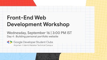 Frontend Web Development Workshop | Day 4: Building Personal Portfolio Website.