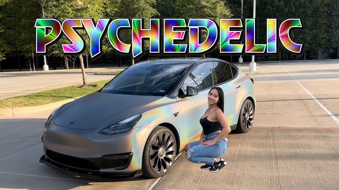 Inozetek Supergloss Metallic Silver Vinyl Wrapped 2022 Tesla Model Y 