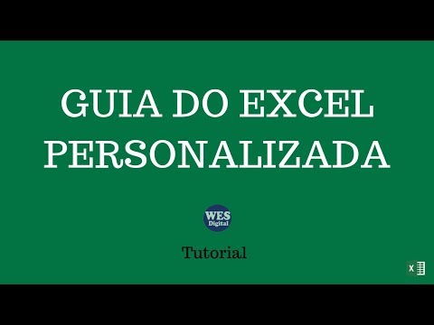 Como Personalizar Guia do Excel