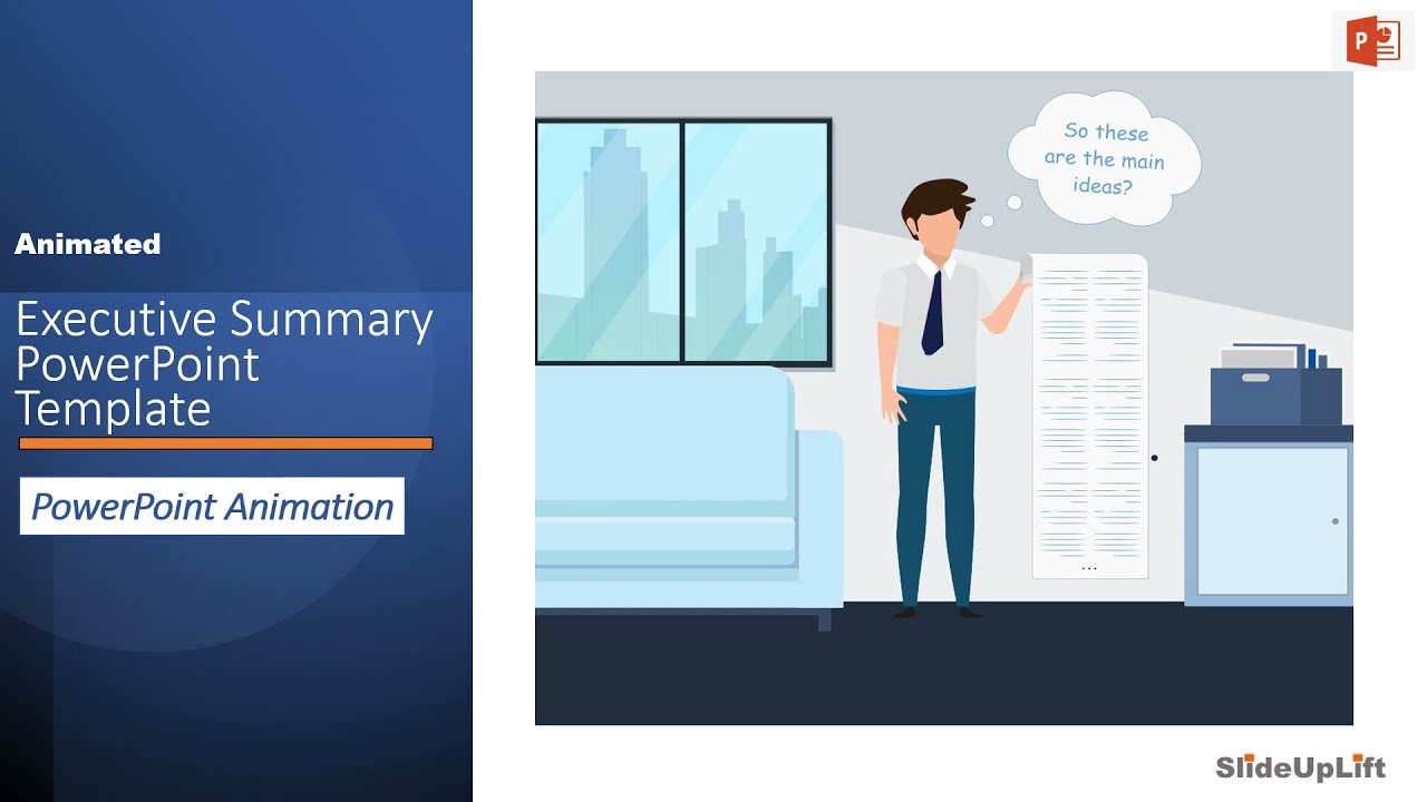 New Update Animated Executive Summary Template for a great executive summary presentation -PowerPoint Animation