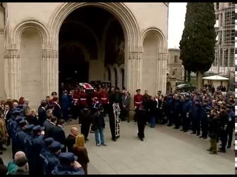 მოკლული პოლიციელის, ბექა მარგიშვილის დაკრძალვა