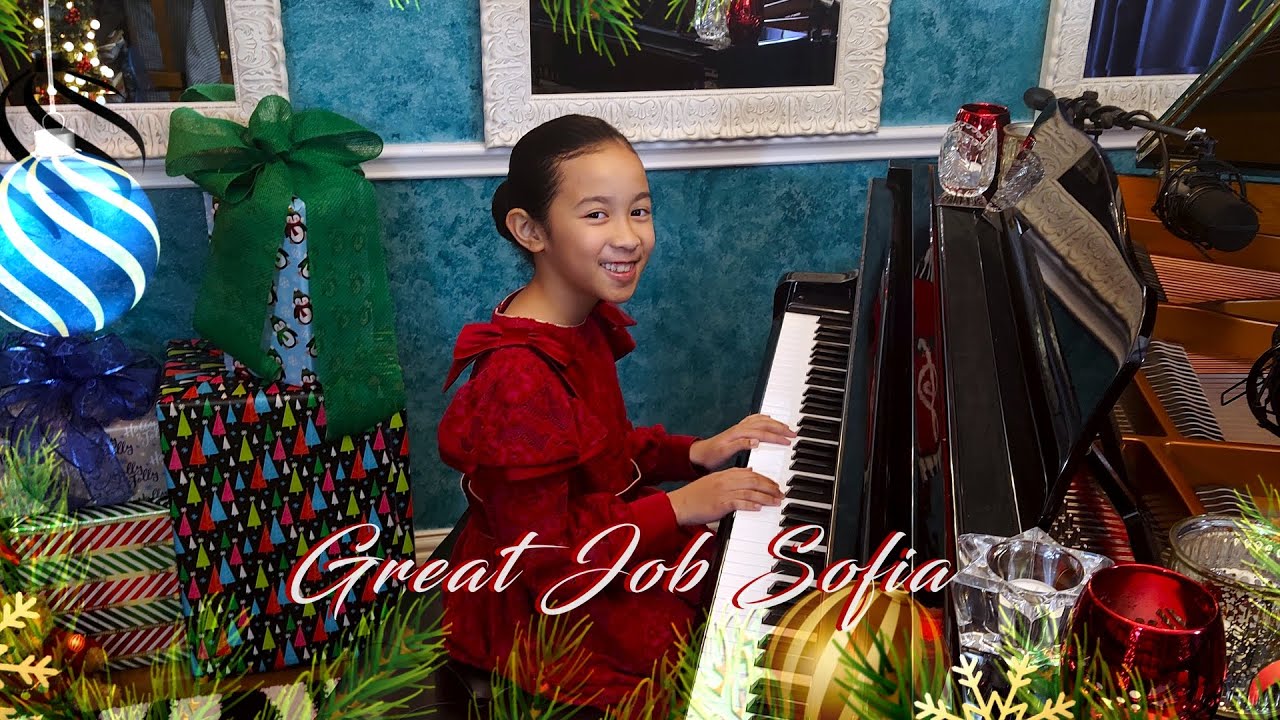 2022 Christmas piano recital for Jewel Tone Studio. Created by Julie Westfall. Sofia