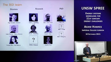 UNSW SPREE 201509-10 Adam Hawkes - Energy systems modelling for 21st century energy challenges