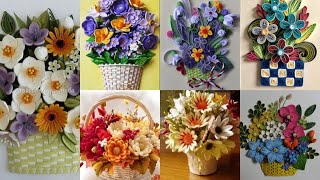 Quilling Flower Baskets Collection/Beautiful Paper Quilling Art Work