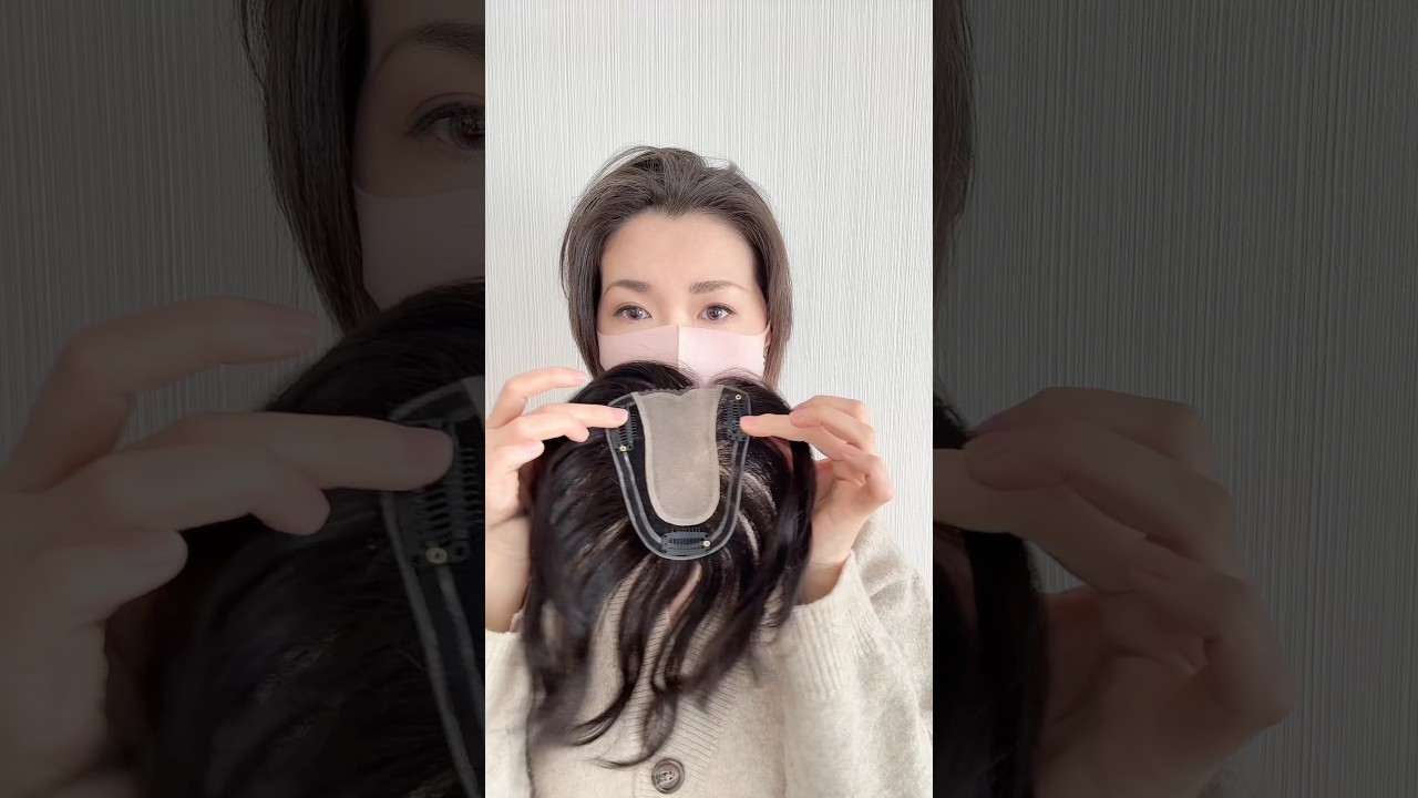 百合子ウィッグ おにぎりの付け方 ヘアピース 薄毛 - YouTube