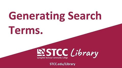 Generating Search Terms