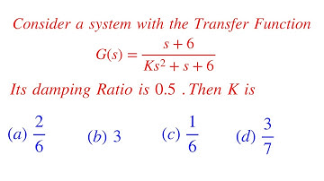 Control System | Find k value when damping Ratio is 0.5 || Control System Solved Problem