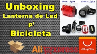 Aliexpress Unboxing #4 - Lanterna de Led para Bicicleta - DB Imports Unboxing .