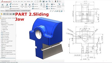 SolidWorks Tutorial Design of Bench Vice Part 2.Sliding Jaw