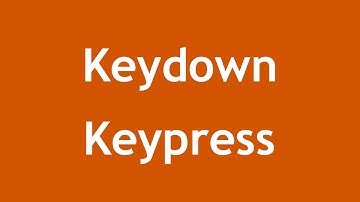 [ jQuery In Arabic ] #31 - Events Reference - Keydown, Keypress, Keyup