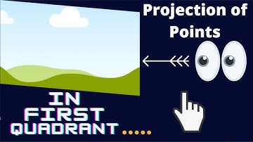 Projection of point in first quadrant using drafter