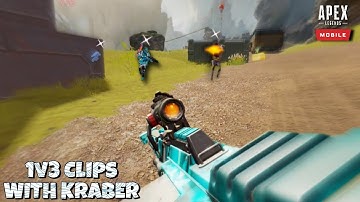BEST 1V3 WITH KRABER | Apex Legends Mobile Pro Gameplay 60 fps | ZOIDZILLA