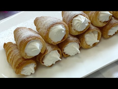 Trubochka Pirojniylari + LAYFHAK / СЛОЁНЫЕ ТРУБОЧКИ С КРЕМОМ