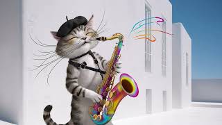 【Relaxing Saxophone】Pleasant breeze #cat #relax #saxophone #music