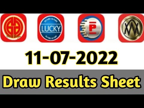 11-07-2022 4D Lotto Result - Good4D | GDlotto | Perdana | Lucky Hari Hari | Today Result Live