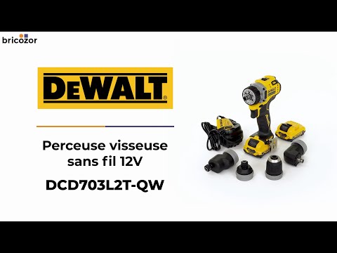 Perceuse visseuse sans fil 12V - DCD703L2T-QW DEWALT