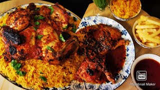 طريقة عمل دجاج  ناندوز مع صلصة بيري بيريمع الرز بزاف بنين وحار️peri peri chicken with spicy Rice