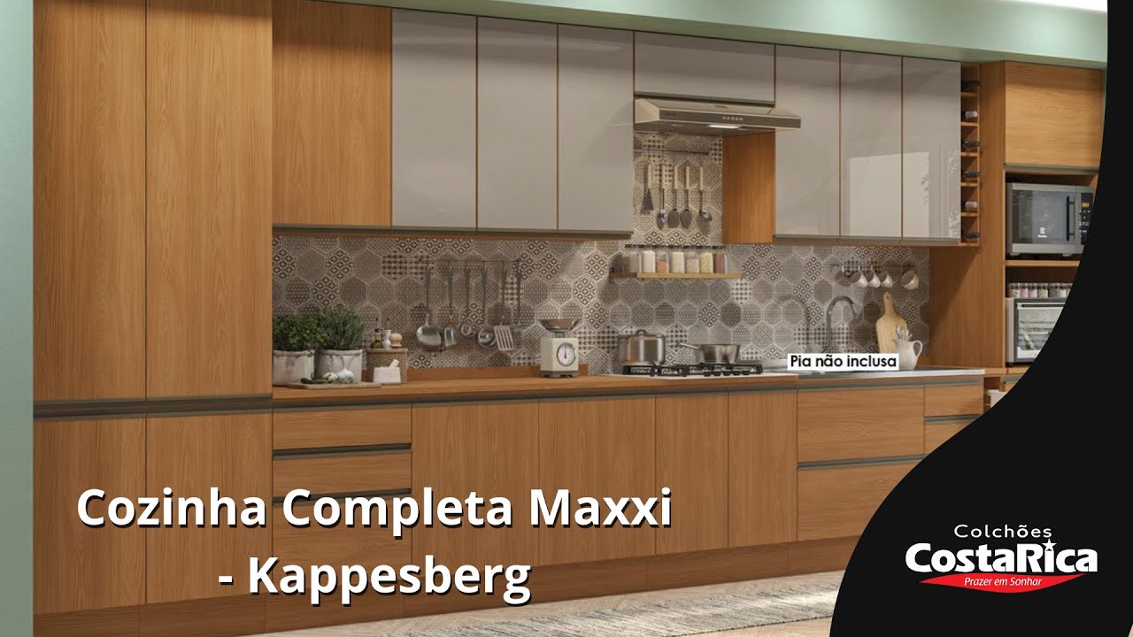 Balcão Cozinha Maxxi G746 c/1 Porta 4Gavs s/Tampo 120cm Kappesberg