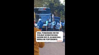 Viral Pengendara Motor Terlibat Keributan Usai Hadang Bus di Jalanan Bali, Diduga Ini Penyebabnya