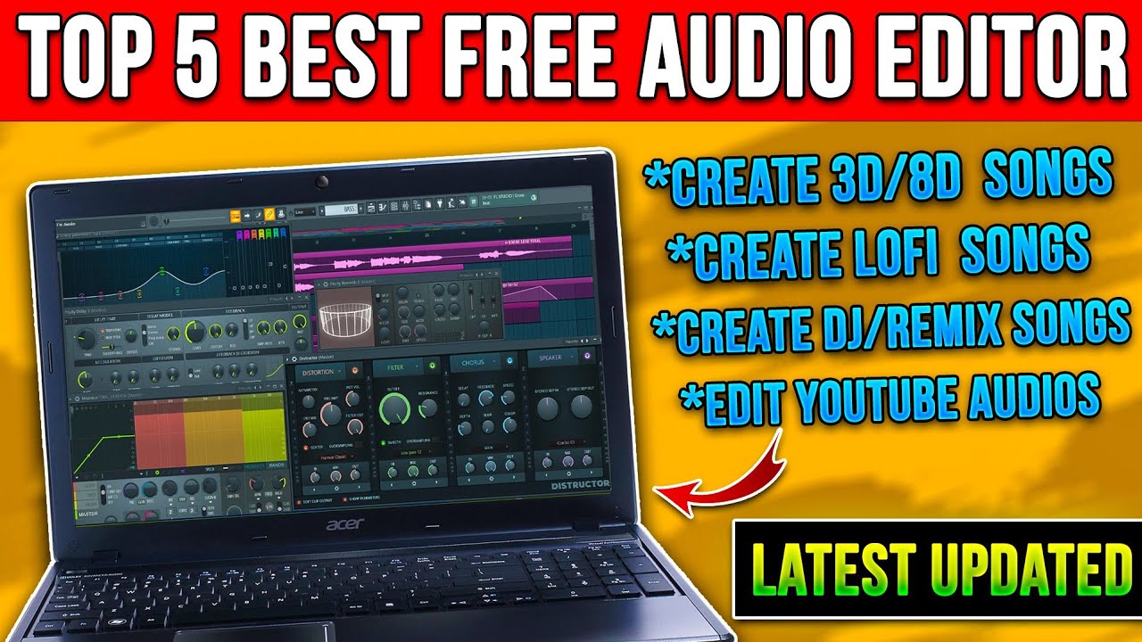 Top 5 Best Free Audio Editing Software for PC/Laptop [2023] – Beginner to Advanced⚡[Latest Updated]🤯