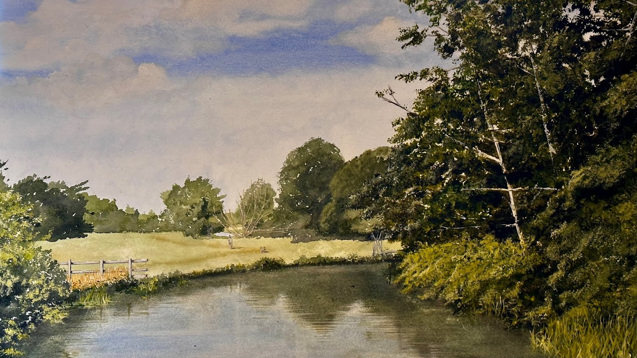 4K Original Painting/Landscape/Art/Dedham/Suffolk/James Art/Watercolour/England YouTube