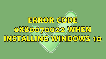 Error Code 0x80070022 when installing Windows 10 (2 Solutions!!)