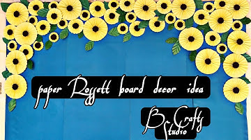 How to make paper Rosettes DIY Board Decor |#Rosett flowers-3 different sizes| ROSETTE TUTORIAL DIY🤩