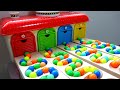 マーブルランASMR☆4色のガレージ&HABAスロープ