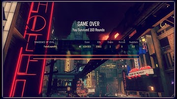 Shadows of Evil ROUND 160 - NO QUICK REVIVE (CONNECTION INTERRUPTED) MONTAGE