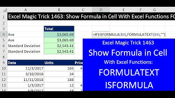 Excel Magic Trick 1463: Show Formula in Cell With Excel Functions FORMULATEXT & ISFORMULA
