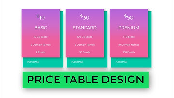 Responsive Pricing Table Tutorial - using HTML, CSS and Bootstrap