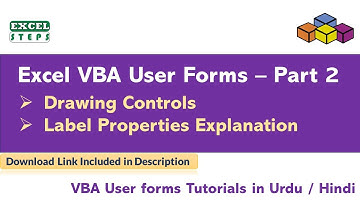 Excel VBA User Form: Drawing Controls & Label Properties Explanation in Detail |User Form Tutorials
